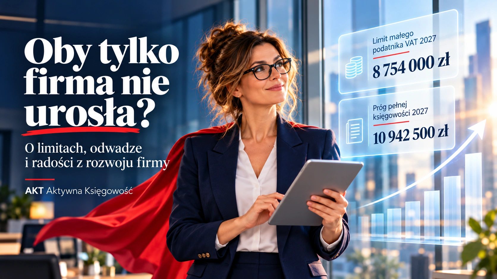 Odważny rozwój firmy w szklanym biurze